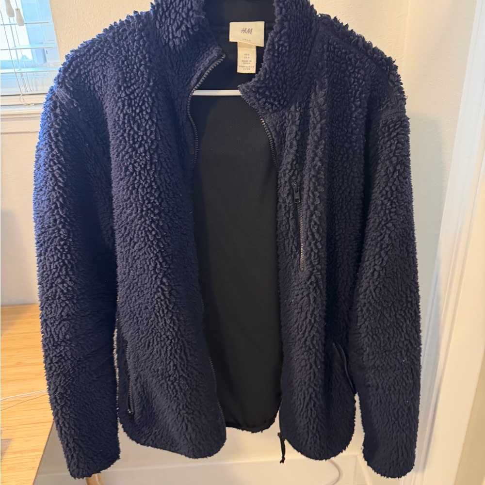 H&M Dark Blue Fleece Jacket